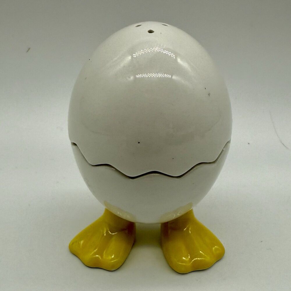 Cracked Easter Egg Duck Feet Stacked Salt & Pepper Shaker Set Bella Casa by Ganz